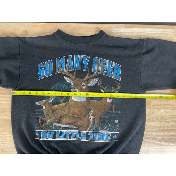Vintage 90's Cotton Grove Men's Size M So Many Deer So Little Time Sweatshirt - Picture 5 of 7